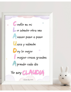 Cuadro Motivacional Mi Nombre