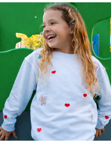 Sudadera Mini Corazones Personalizada