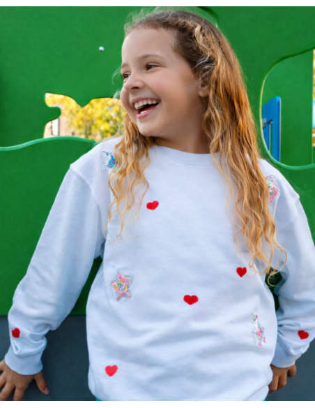 Sudadera Mini Corazones Personalizada