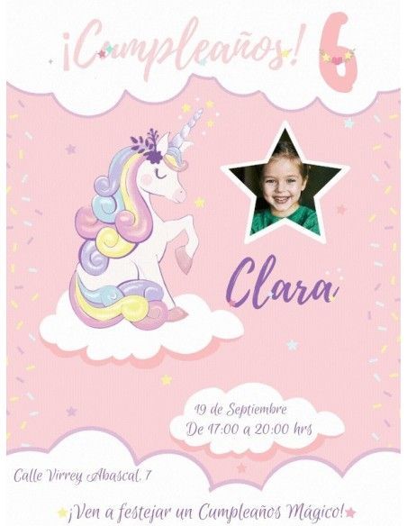 Invitación Animada Unicornio