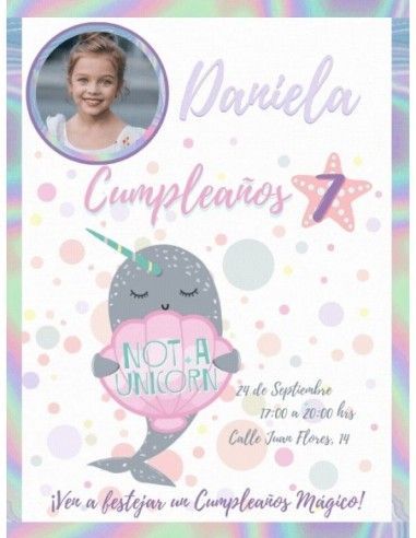 Invitación Animada Narwhal