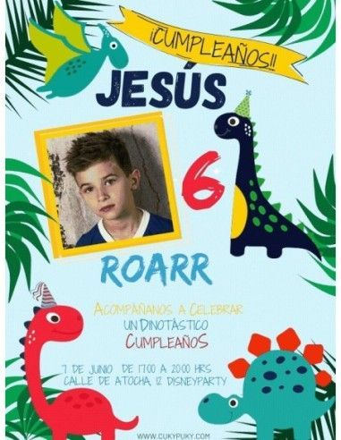 Invitación Animada Dinosaurios