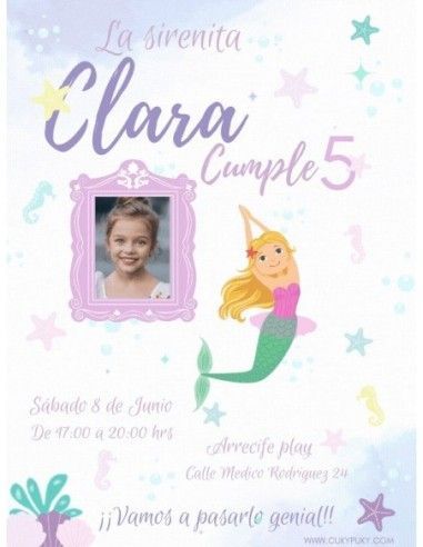 Invitación Animada Sirena