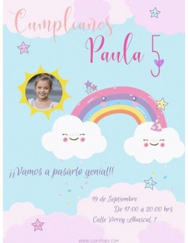 Invitación Animada Arco Iris