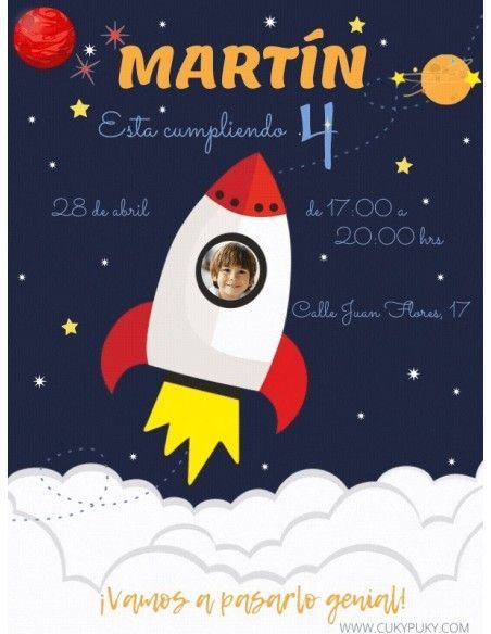 Invitación Animada Cohete