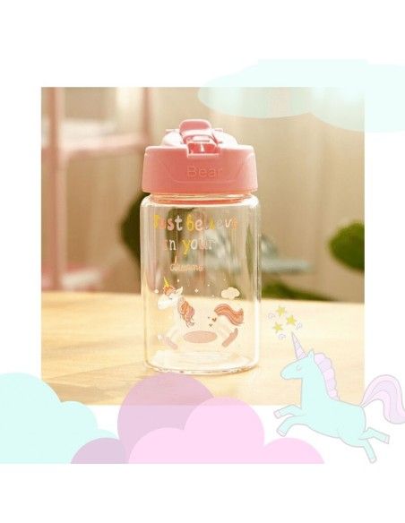 Botella Cristal Unicornio