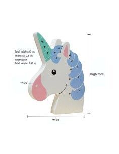 Unicornio Led Madera 2