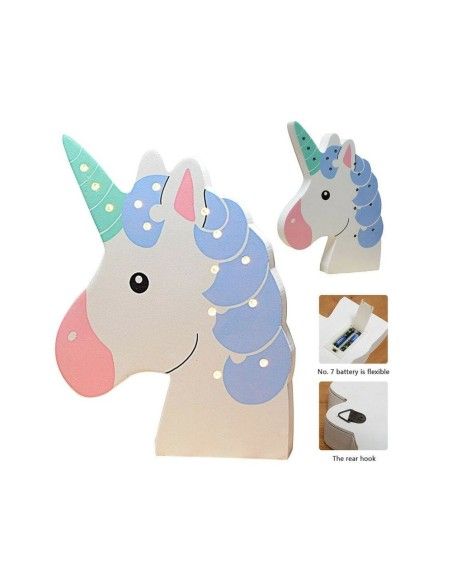 Unicornio Led Madera