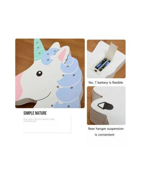 Unicornio Led Madera