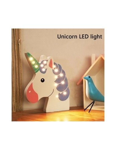 Unicornio Led Madera