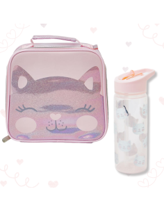 Bolsa Térmica con Botella Gatito