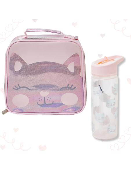 Bolsa Térmica con Botella Gatito